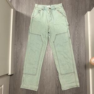 BDG High-Waisted Carpenter Jean – Tinted Green Denim Size 28 Brand New